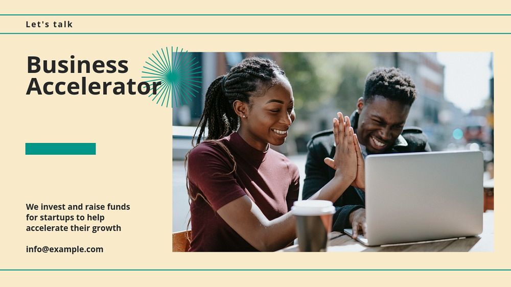 Business accelerator blog banner template, editable text & design