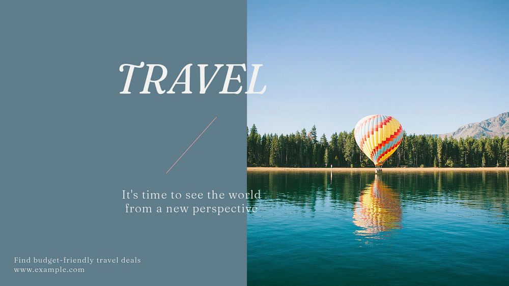 Travel deal blog banner template, editable text & design