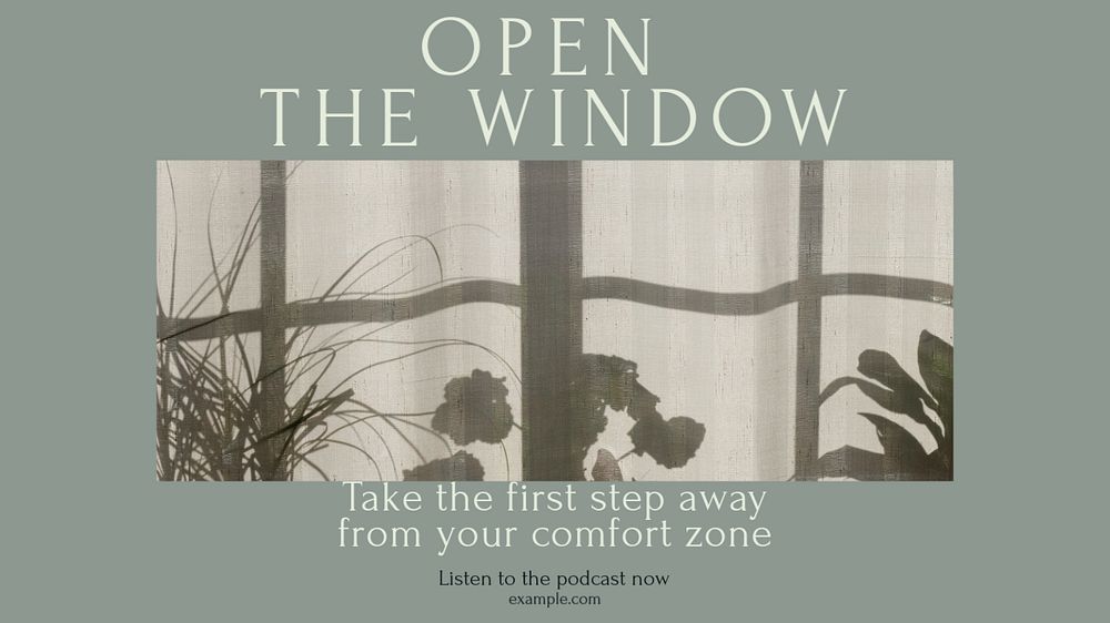 Comfort zone blog banner template, editable text & design