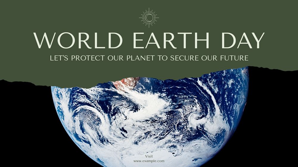 World earth day blog banner template, editable text & design