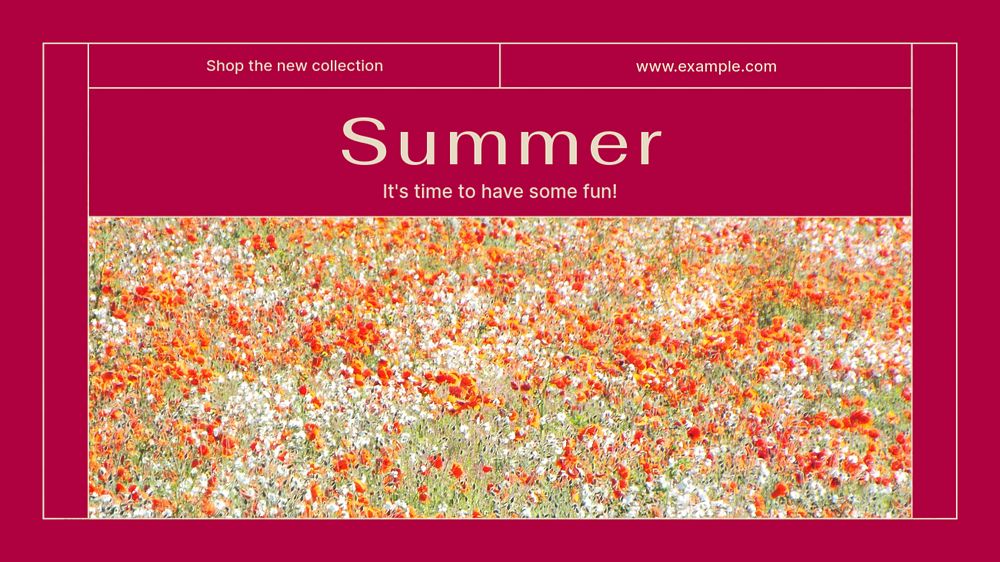 Summer collection blog banner template, editable text & design