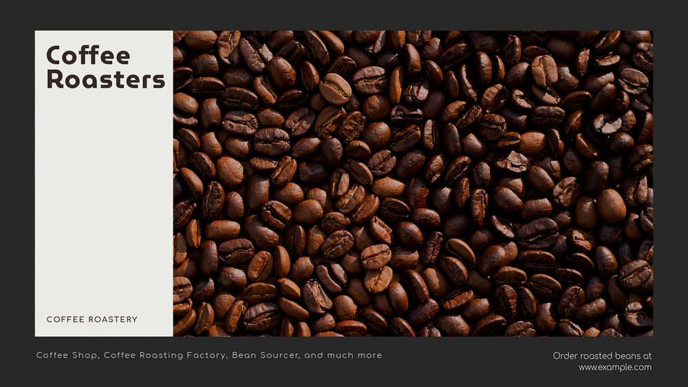 Coffee roasters blog banner template, editable text & design