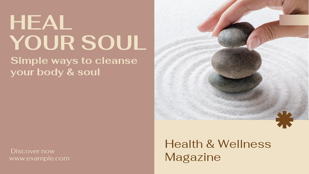 Heal your soul blog banner template, editable design