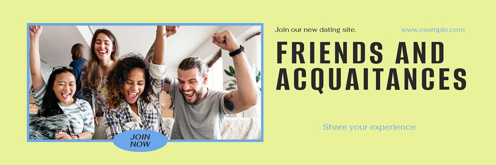 Friends and acquaintances email header template, editable design