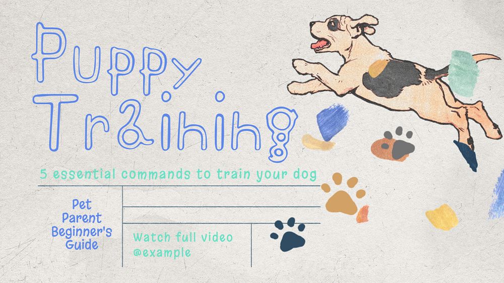 Puppy training banner template, editable design