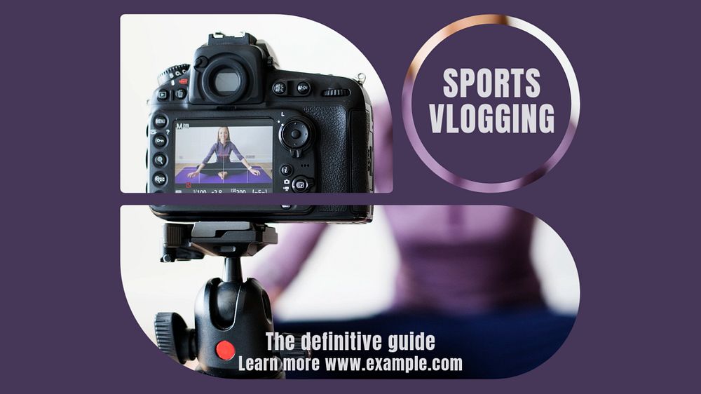 Sports vlogging blog banner template, editable design