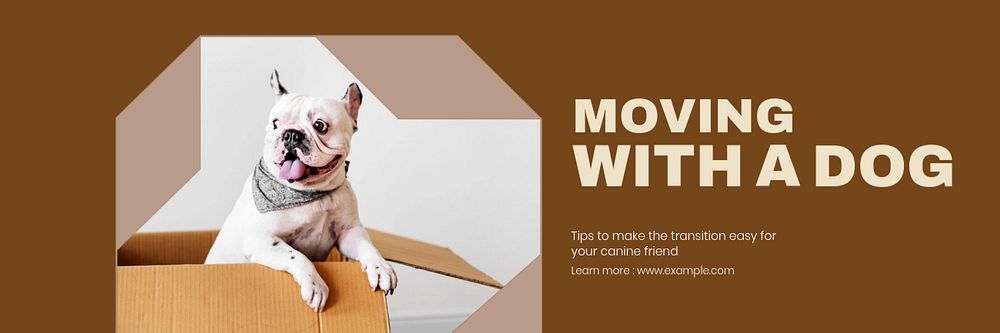 Dog email header template, editable design