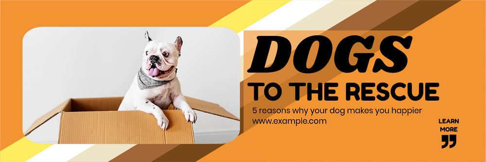 Dog email header template, editable design