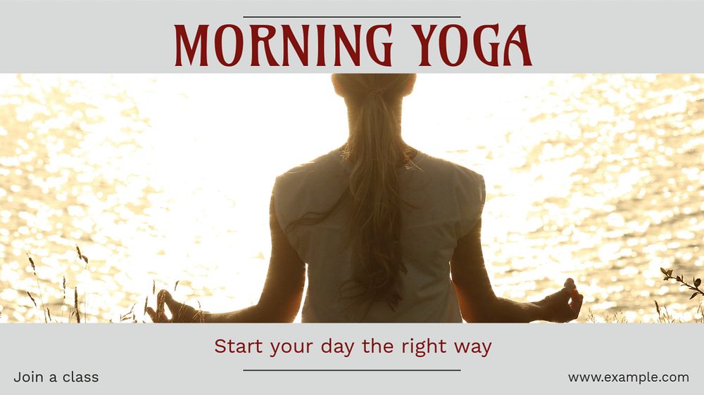 Yoga blog banner template, editable design