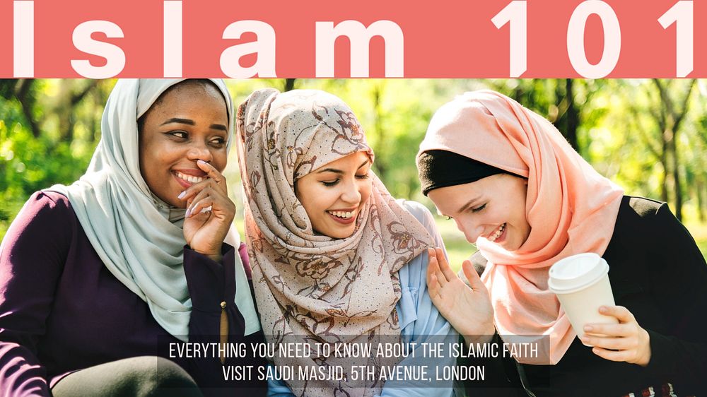 Islam 101 blog banner template, editable design