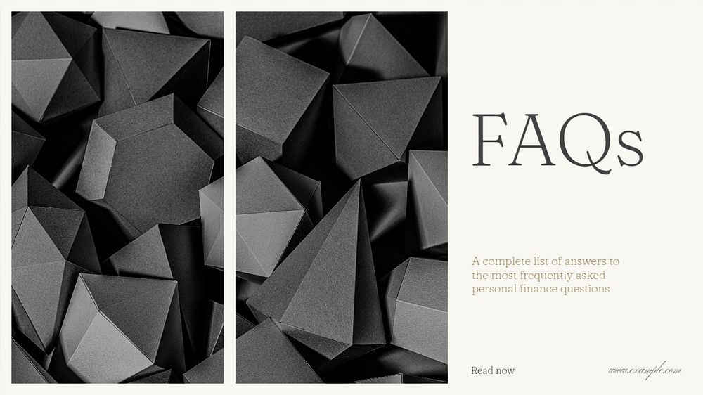 FAQS blog banner template, editable text & design