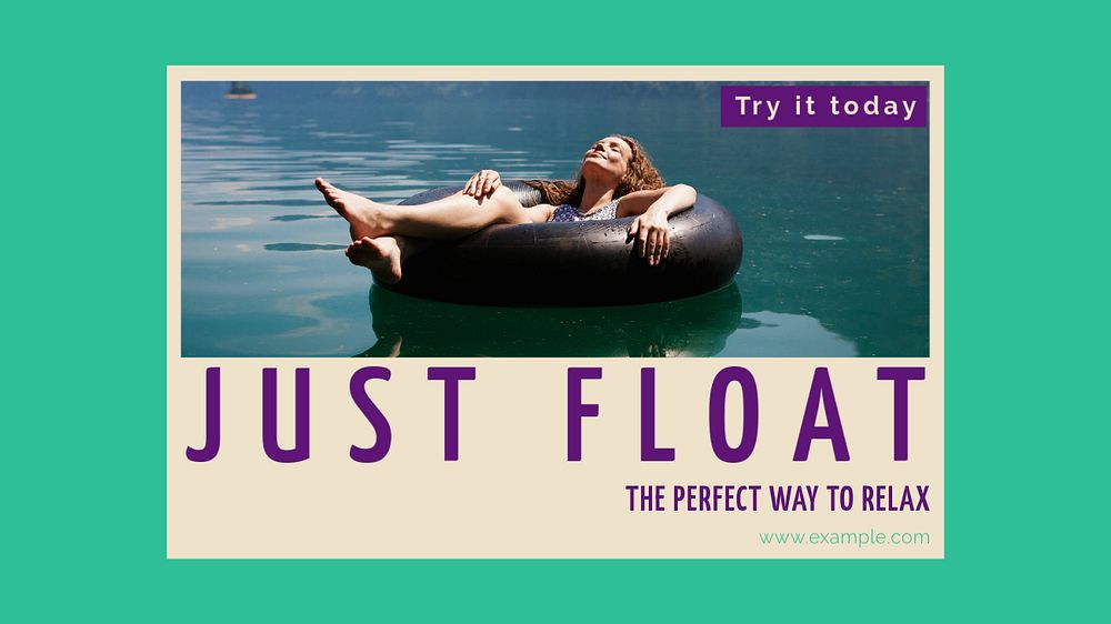 Floating blog banner template, editable design