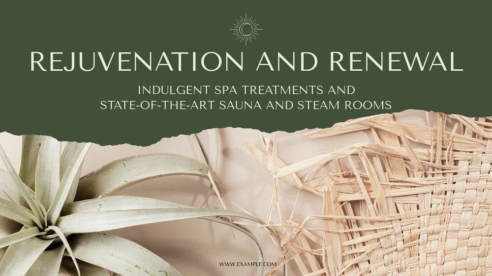 Rejuvenation and renewal blog banner template, editable text & design