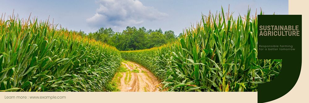 Agriculture email header template, editable text