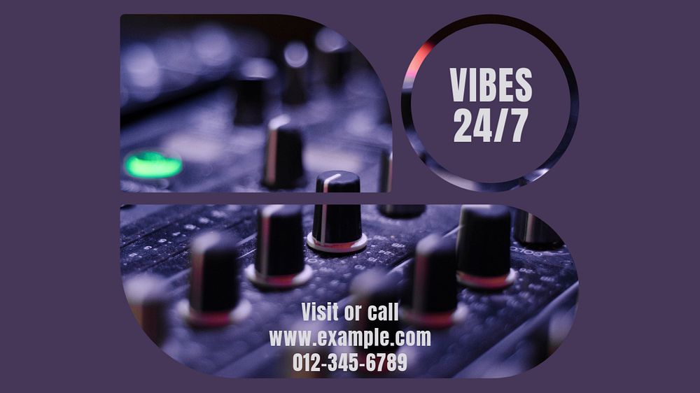 Vibes 24/7 blog banner template, editable design