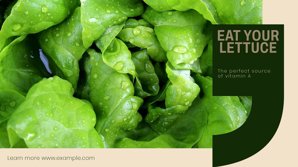 Lettuce blog banner template, editable design