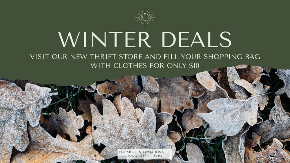 Winter deals blog banner template, editable text & design