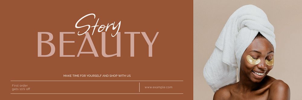 Beauty center email header template, editable design