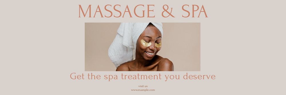 Massage & spa email header template, editable design