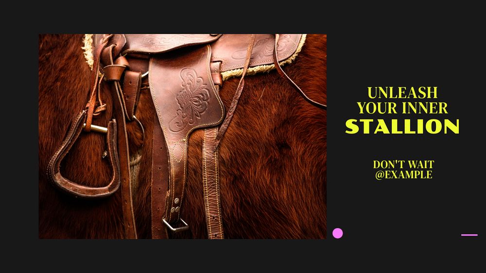 Horse riding & stallion blog banner template, editable design