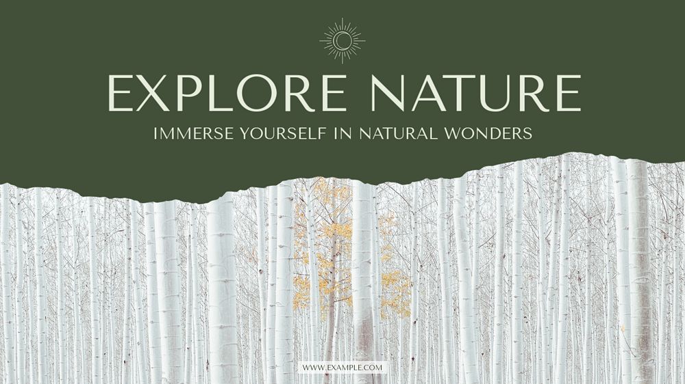 Explore nature blog banner template, editable text & design