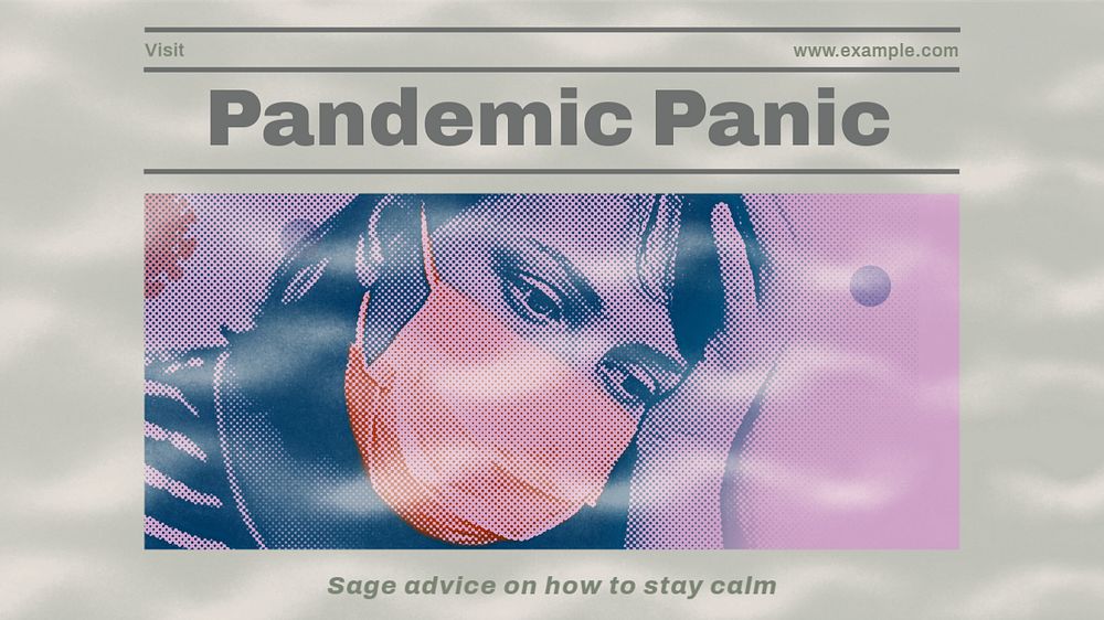 Pandemic blog banner template, editable design