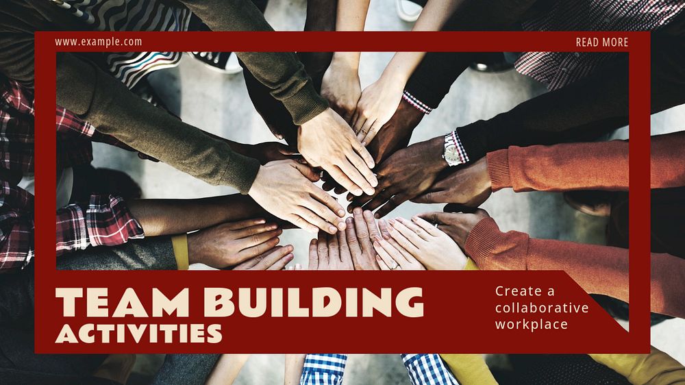 Team building activities blog banner template, editable design