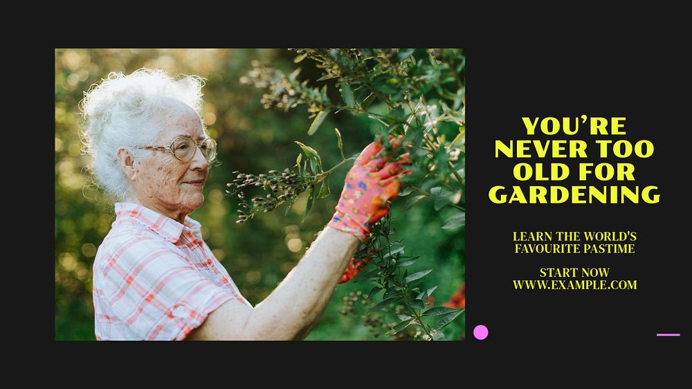 Gardening blog banner template, editable design