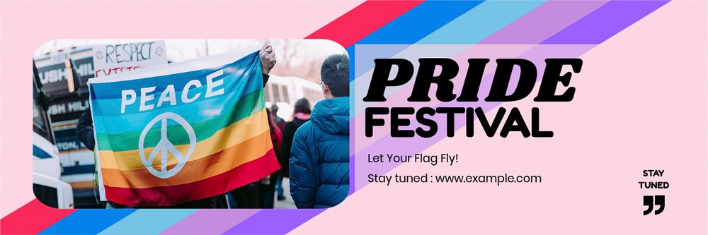 Pride festival email header template, editable design