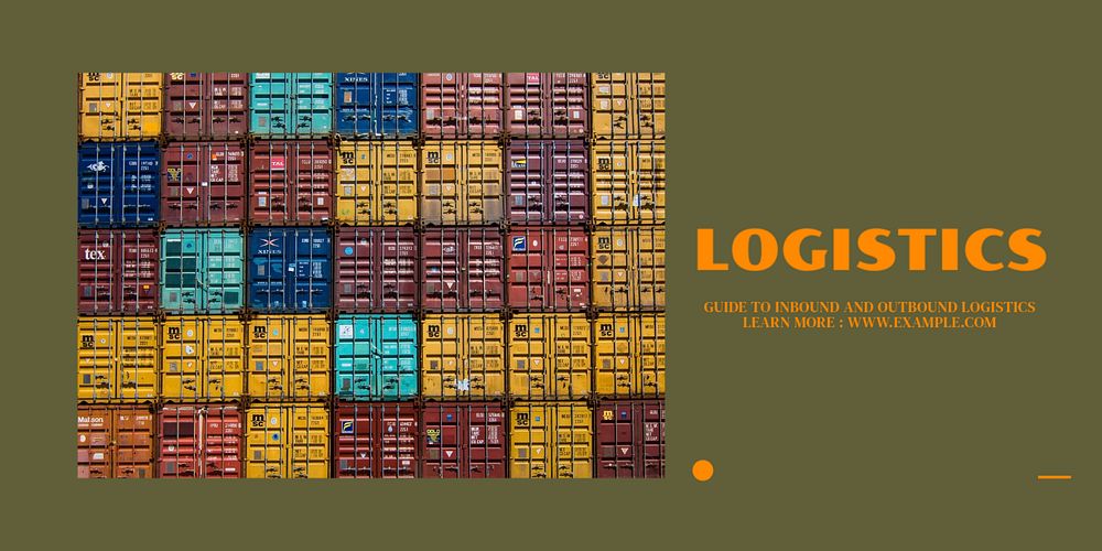 Logistics Twitter post template, editable text