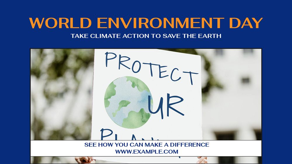 World environment day blog banner template, editable design