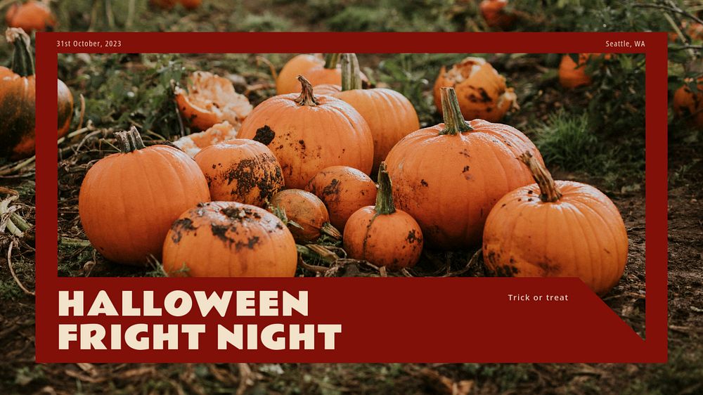 Halloween night blog banner template, editable design