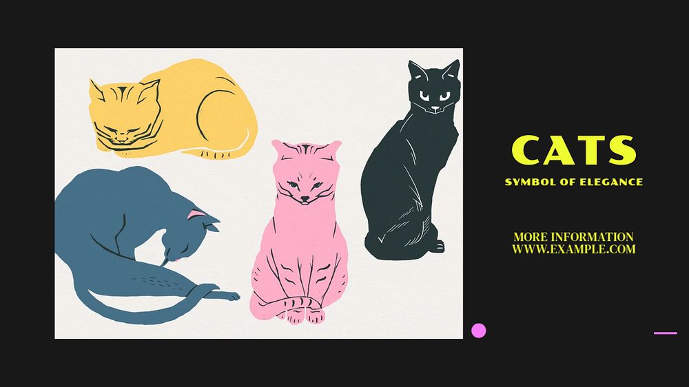 Cats blog banner template, editable design