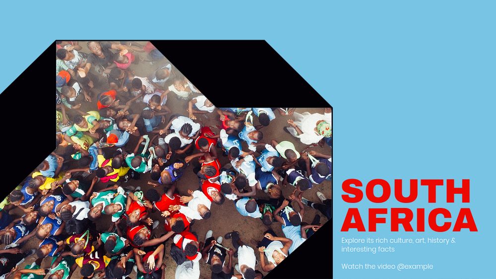 South Africa blog banner template, editable design