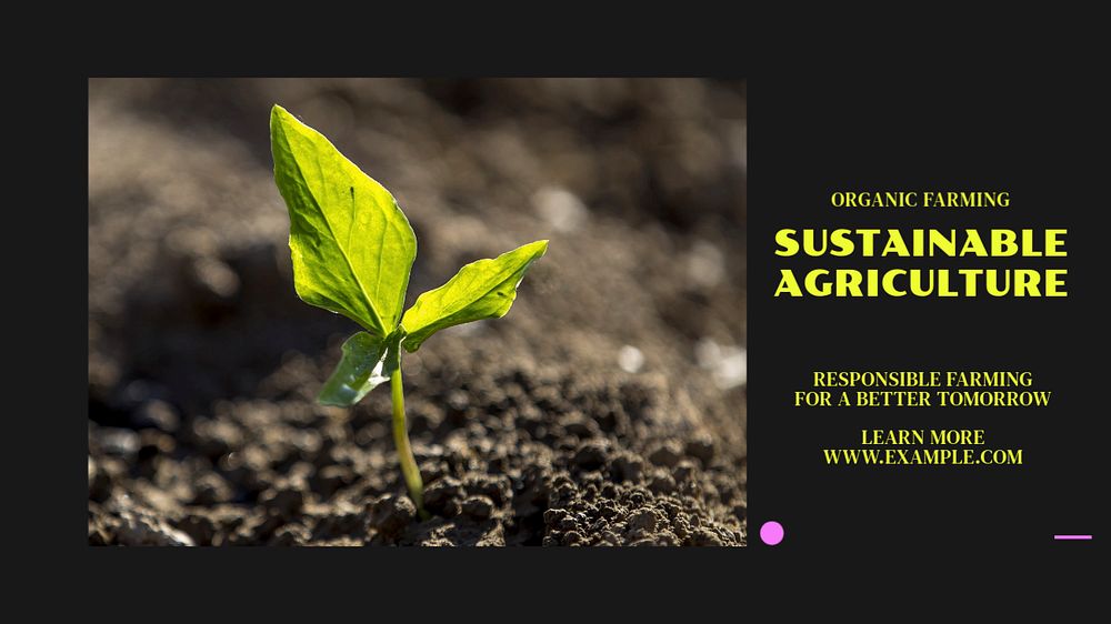 Sustainable agriculture blog banner template, editable design