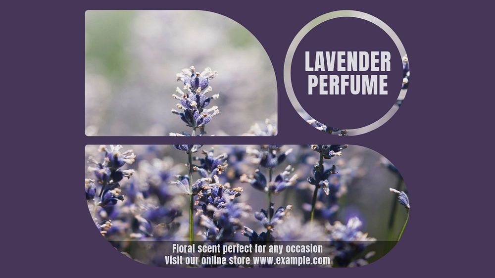 Lavender perfume blog banner template, editable design