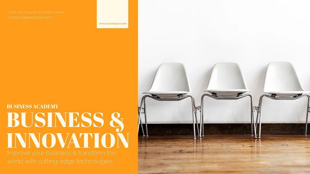 Business innovation blog banner template, editable design