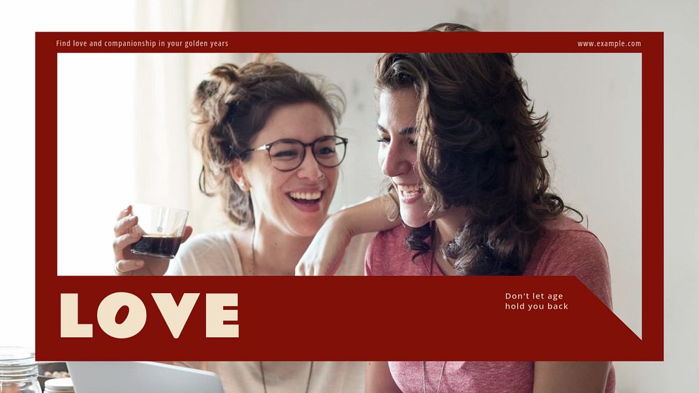 Love don't let blog banner template, editable design