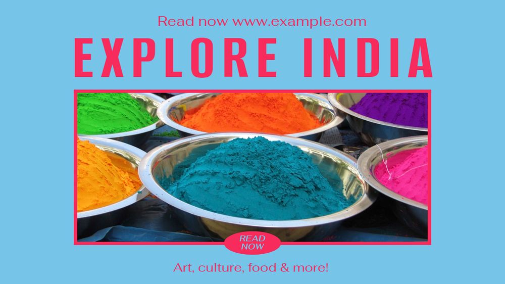 Indian art & culture blog banner template, editable design