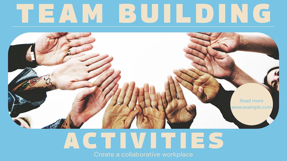 Team building activities blog banner template, editable design