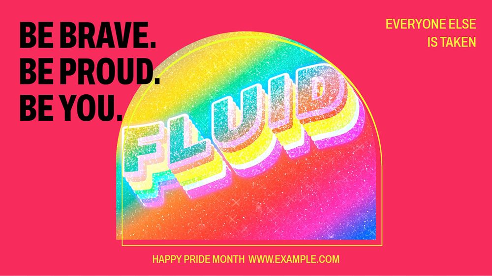 Pride month blog banner template, editable design