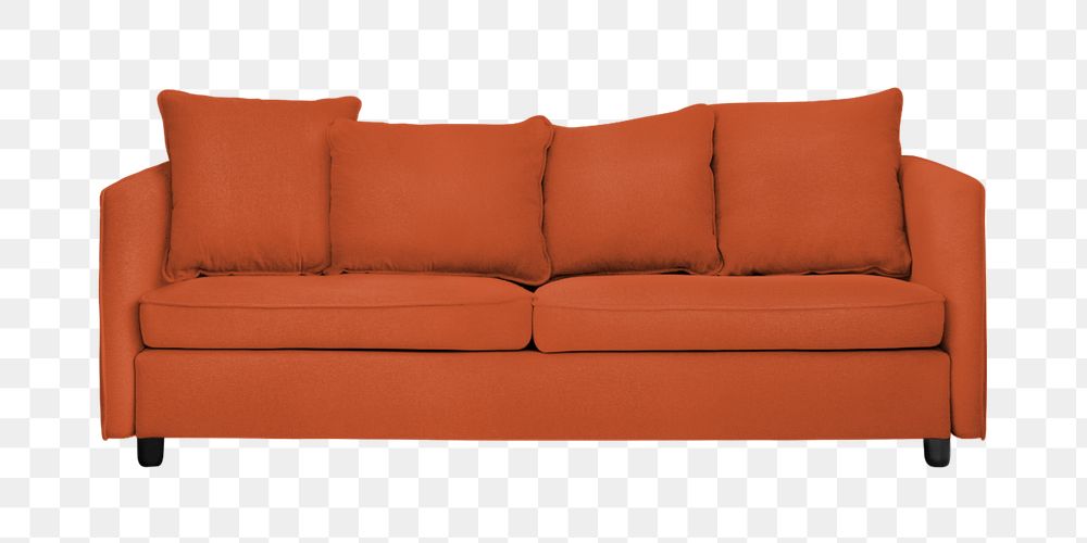 Editable sofa mockup png element