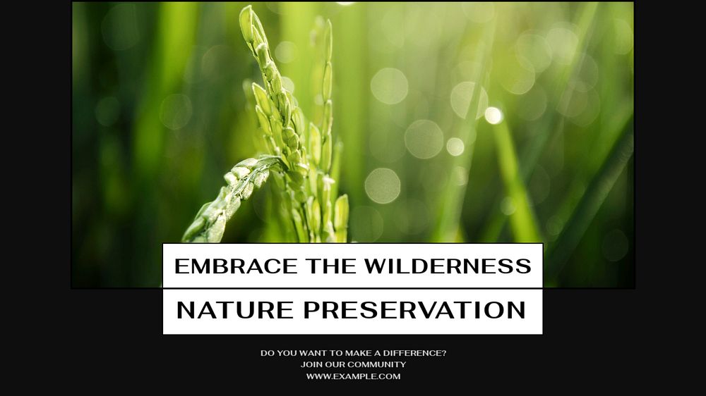 Embrace the wilderness blog banner template, editable design