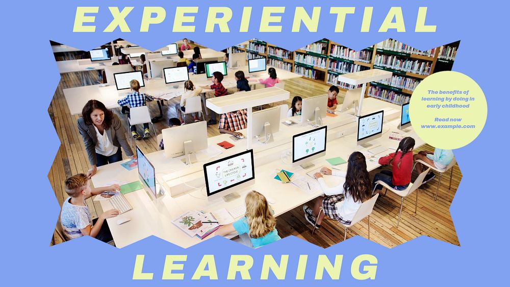 Experiential learning blog banner template, editable design