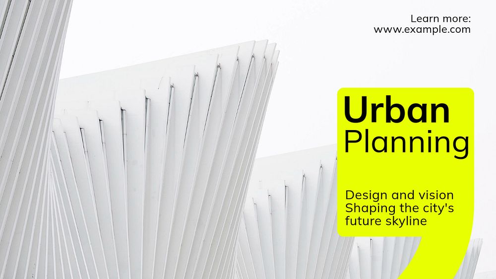 Urban planning  blog banner template, editable text