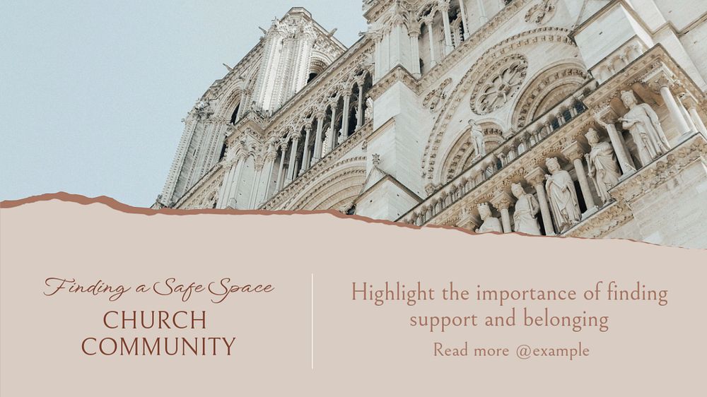 Church  blog banner template, editable text