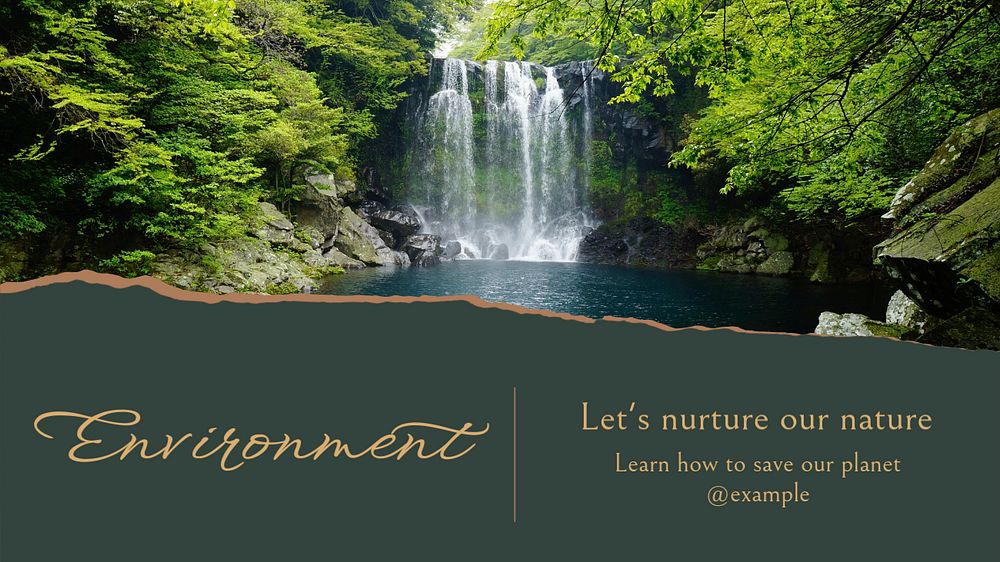 Environment & nature  blog banner template, editable text