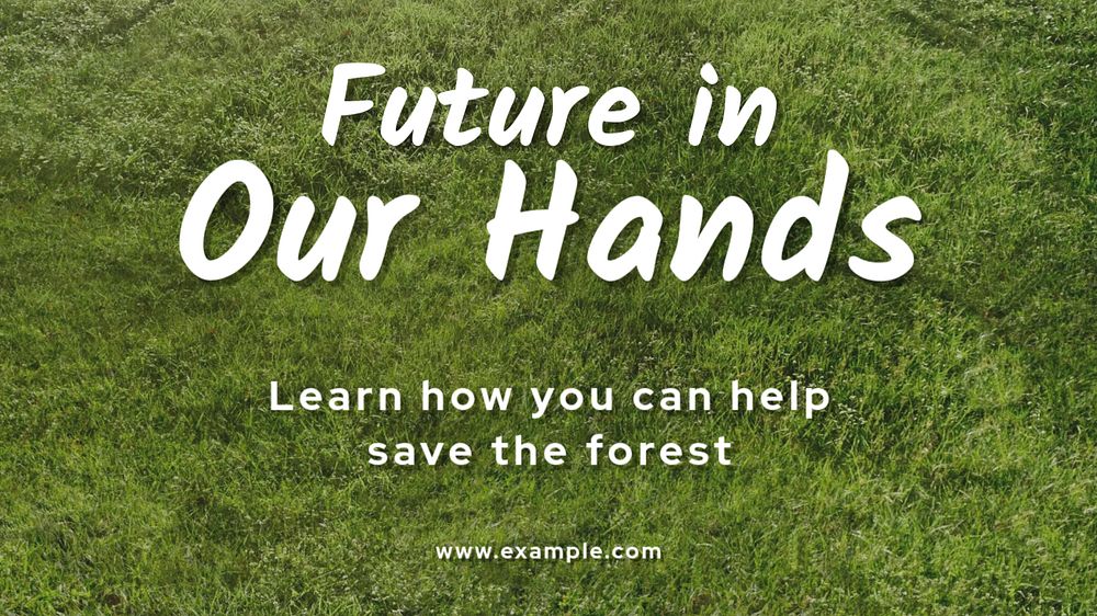 Future in our hands blog banner template, editable text