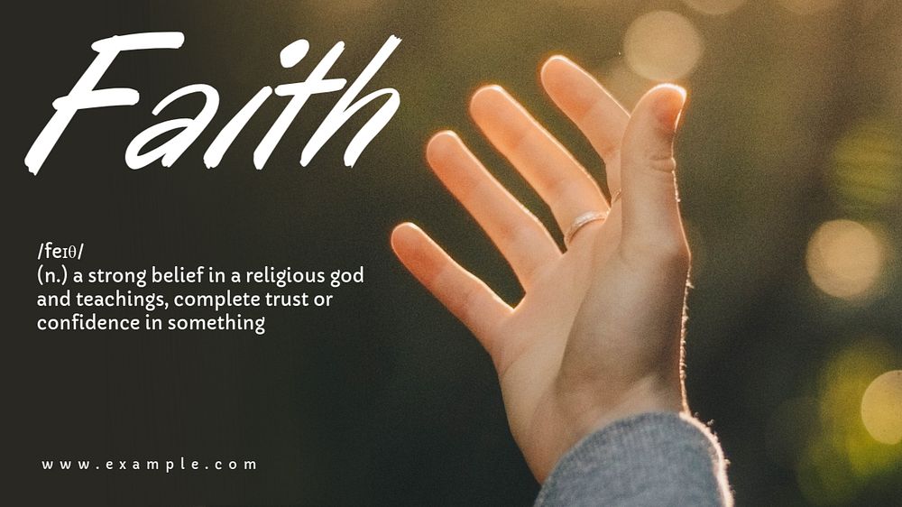 Faith blog banner template, editable text