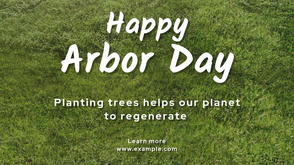 Happy arbor day blog banner template, editable text